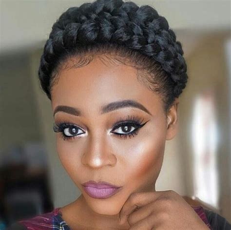 Halo Braids Or Crown Braids Hairstyle Idea For Black Women