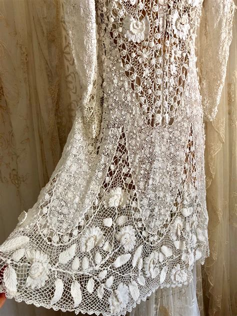 Exquisite Antique Irish Lace Wedding Coat Edwardian Opera Etsy