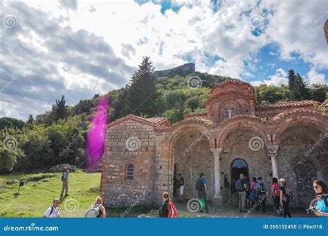 View From The Byzantine City Of Mystras Greece The City Of Mystras Is