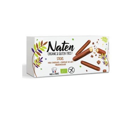 Ciastka W Polewie Czekoladowej Sticks Bezglutenowe Bio 130 G Naten