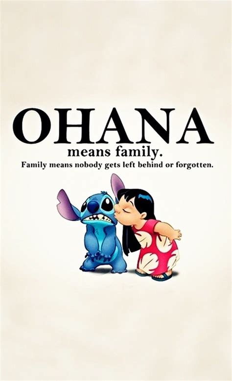 Disney Stitch Ohana Quote Wallpapers on WallpaperDog