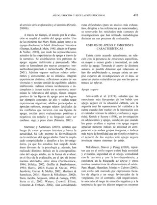 Apego Emoci N Y Regulaci N Emocional Garrido Rojas Pdf