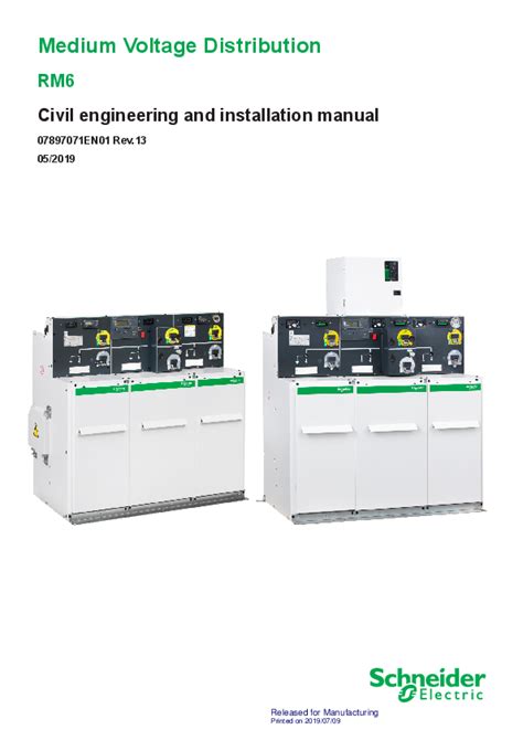Ring Main Unit Schneider Electric Installation Manual