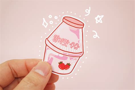 3 Bundle Korean Milk Stickers Cute Stickers Kawaii Etsy