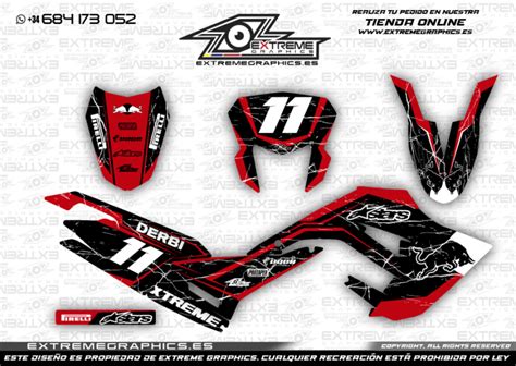 Adhesivos Moto Derbi Senda Xtreme Broke Negro Extremegraphics Es