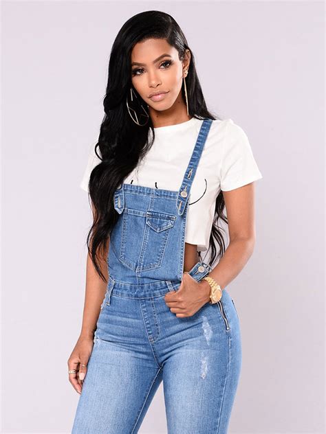 QMGOOD Denim Overoles Mujer 2020 Jean Jumper Mujer Denim Jumpsuit Sexy