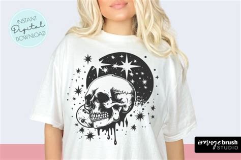 Celestial Skull Png Boho Mystical Svg Graphic By Orange Brush Studio