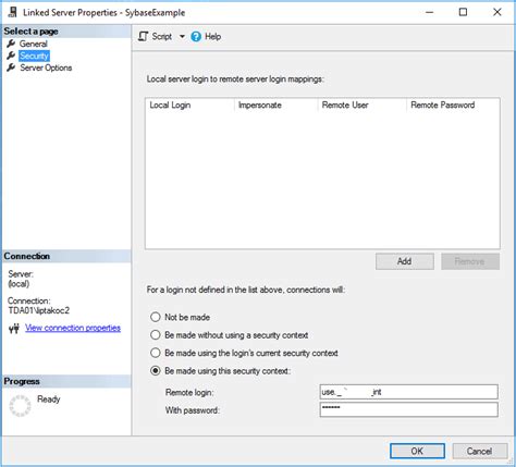 Connect To Sybase With A Linked Server Sqlservercentral