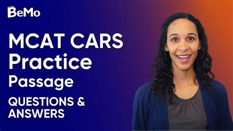 MCAT CARS Practice Passage Questions And Answers BeMo Academic