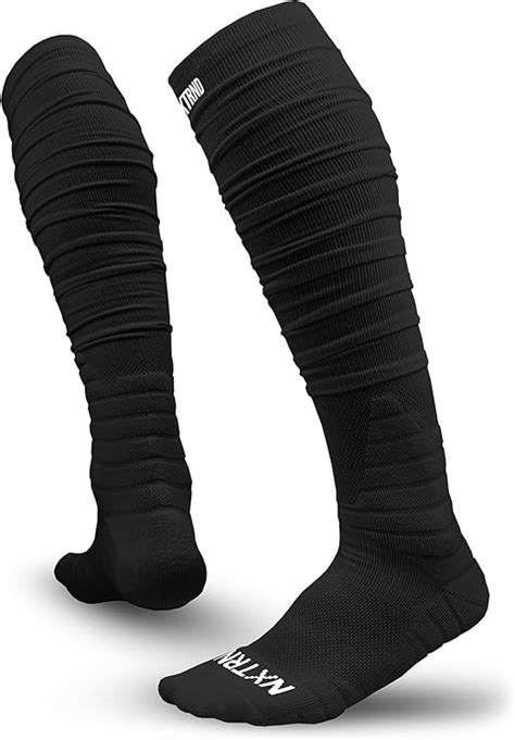 Nxtrnd Xtd Scrunch Football Socks Extra Long Padded Sport Socks For