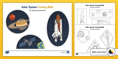 Solar System Cutting Skills Activity Lehrer Gemacht