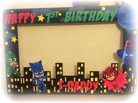 Pj Masks Photo Frame Pj Masks Birthday Party Pj Masks Birthday Pj