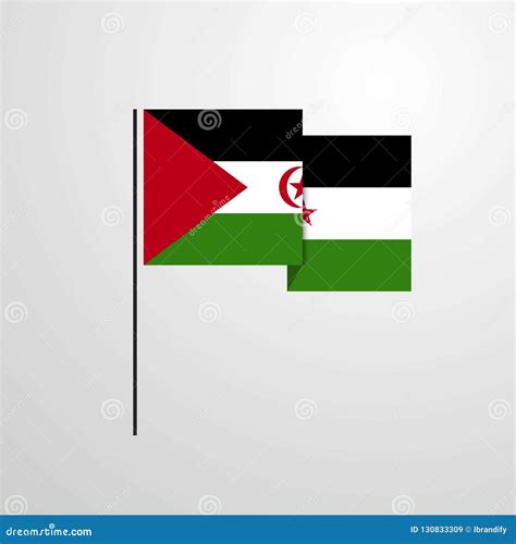 Western Sahara Waving Flag Design Vector Background Stock Vector - Illustration of western ...