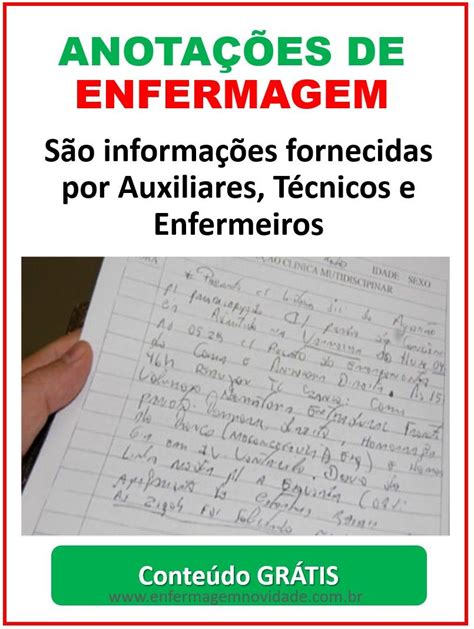 Exemplo De Anotacoes De Enfermagem