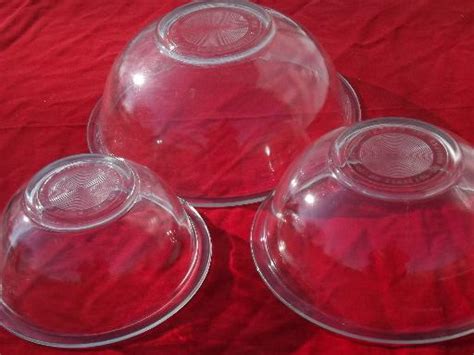 Pyrex Clear Glass Nesting Bowls Vintage Nest Of Kitchen Mixing Bowls