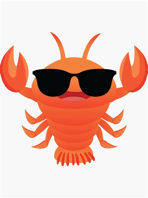 "Lobster Emoji " Sticker by HippoEmo | Redbubble