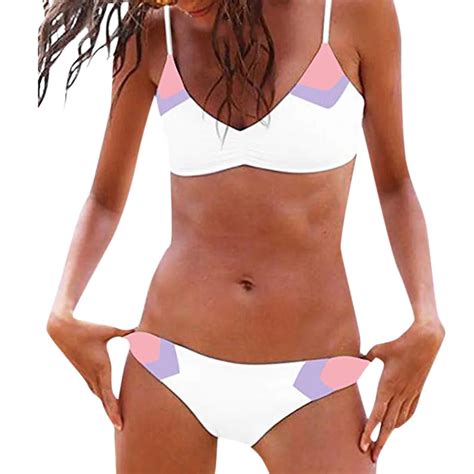 2019 New Summer Women Solid Bikini Set Push Up UnPadded Bra Swimsuit