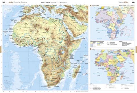 Physische Übersicht Staaten Afrika Seydlitz Weltatlas Projekt Erde