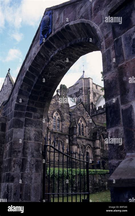 Bangor Castle, North Wales, UK Stock Photo - Alamy