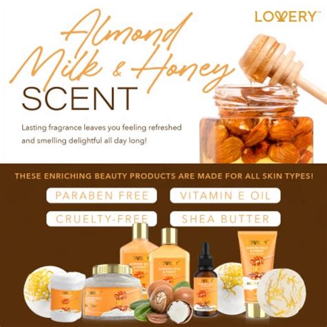 T Basket For Women 10 Pc Almond Milk And Honey Self Care Kit 10