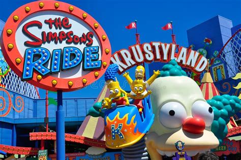 The Simpsons Ride editorial photography. Image of krusty - 20796397