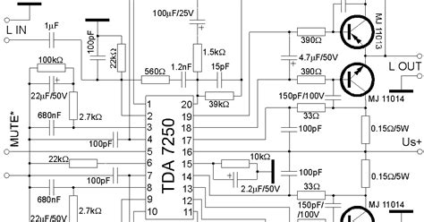 Elektronics Schematic Library: Power Amplifier TDA7250