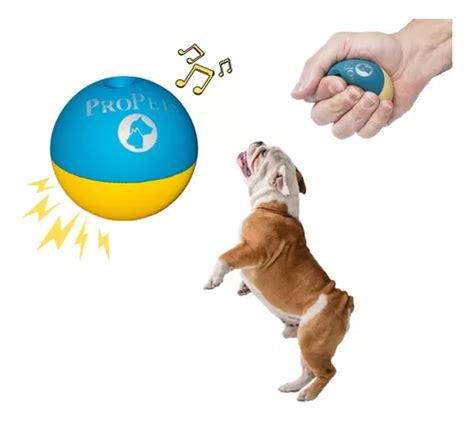 Pelota Blanda De Hule Natural P Perro Con Cascabel Pro Pets Color Azul