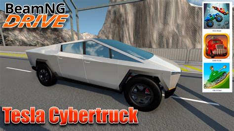 Tesla Cybertruck Beamng Drive Ahead Earn To Die Hills Of Steel Youtube