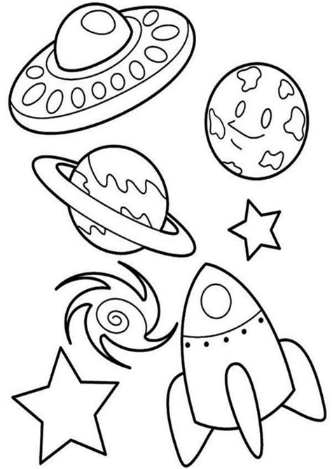 Cute Space Coloring Pages