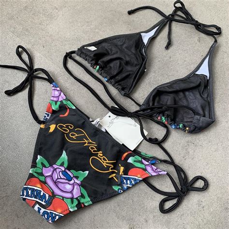 Ed Hardy Womens Multi Bikinis And Tankini Sets Depop