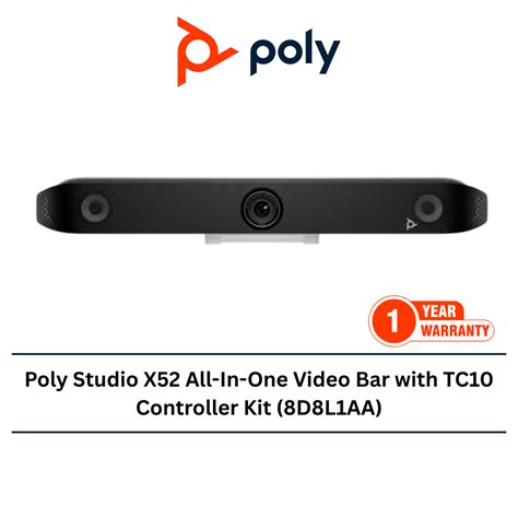 Poly Studio X52 All-In-One 4K Video Bar for Medium Conference Rooms — KIT-PRO (2PK) (STUDIO-X52-KIT-PRO-2PK)
