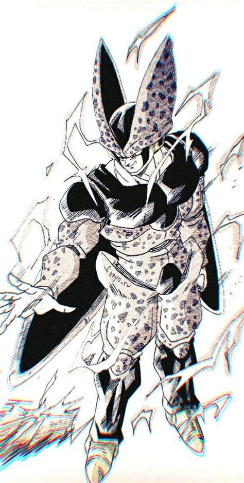 Cell Black And White Anime Dragon Ball Super Dragon Ball Art Dragon