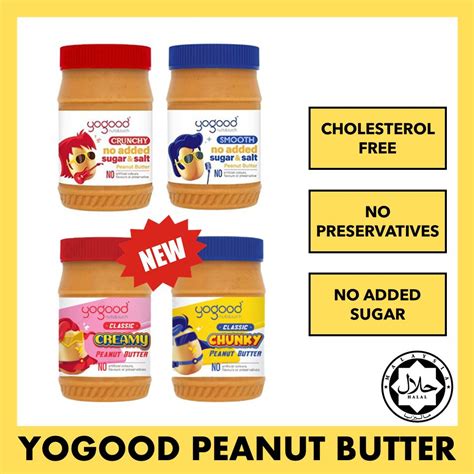 Yogood Peanut Butter 453g No Added Sugar Salt 100 American