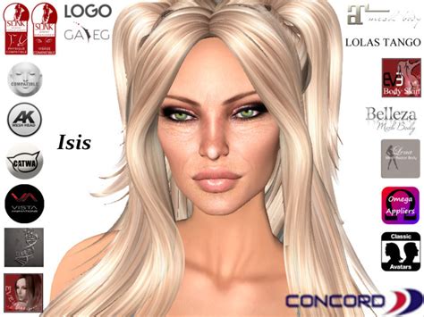 Second Life Marketplace Concord Isis Head Body Applier Creme