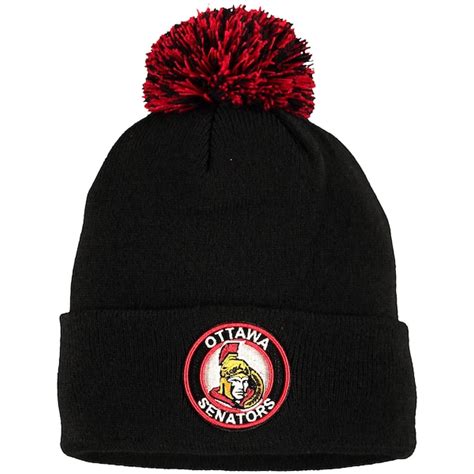 Mens Ottawa Senators Zephyr Black Seal Cuffed Knit Hat