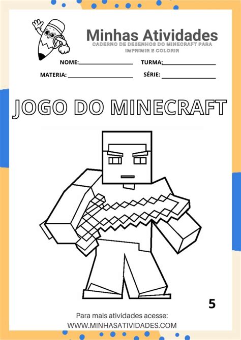 Atividades Do Minecraft Para Colorir