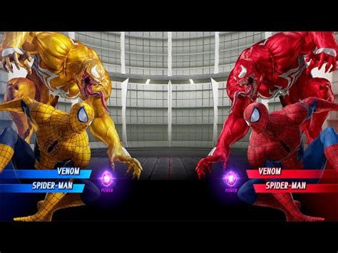 Yellow Spider Man And Venom Vs Spider Man And Red Venom MARVEL VS