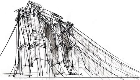 Brooklyn Bridge Line Drawing at PaintingValley.com | Explore collection ...