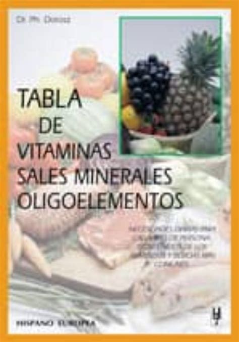 TABLA DE VITAMINAS SALES MINERALES OLIGOELEMENTOS PH DOROSZ Casa