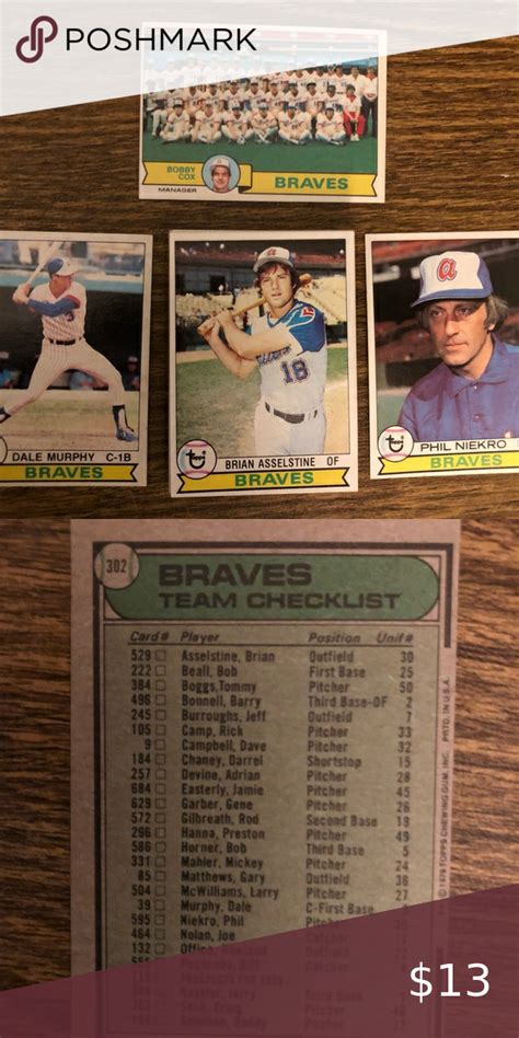 Topps Baseball Cards Team Set Atlanta Braves In Baseball