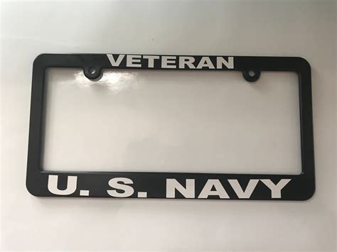 Veteran US Navy License Plate Frame | Etsy