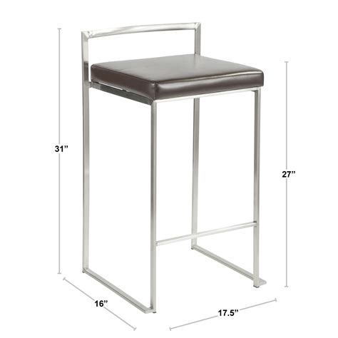 Fuji Stacker Fixed Height Counter Stool Set Of Lumisource