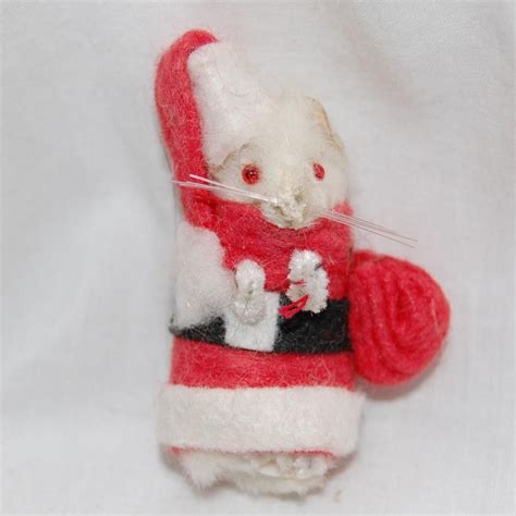 Vintage Original Fur Toys W Germany Mouse Santa Etsy Etsy Toys Mouse