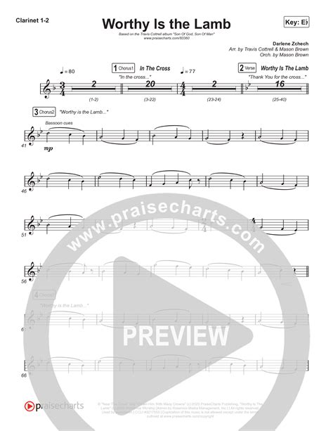 Worthy Is The Lamb Part Choral Satb Clarinet Sheet Music Pdf