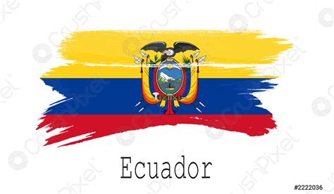 Bandera De Ecuador Sobre Fondo Blanco Foto De Stock 2222036 Crushpixel