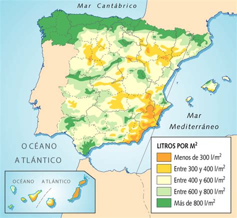 Precipitaciones anuales en España Tamaño completo Gifex