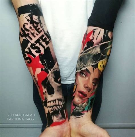 Pin By Chiara Valenti On Color Tattoo And Trash Plolka Tattoo Trash