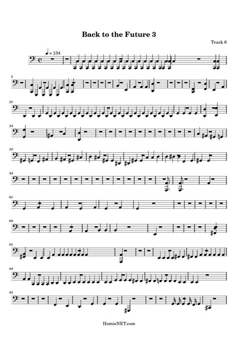 Back To The Future 3 Sheet Music Back To The Future 3 Score