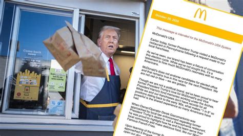 McDonald S Sent Memo On Political Involvement After Trump Worked At