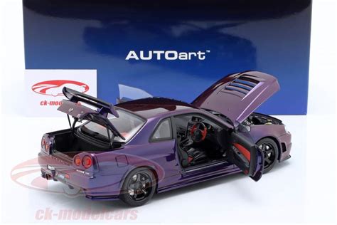 AUTOart 1 18 Nissan Skyline GT R R34 Nismo Z tune 2005 púrpura